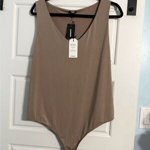 Express Women's Taupe Bodysuit